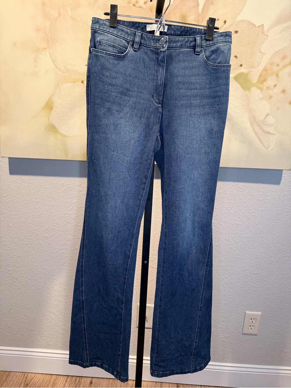 Etcetera Mid-Rise Flare Leg Denim Jeans